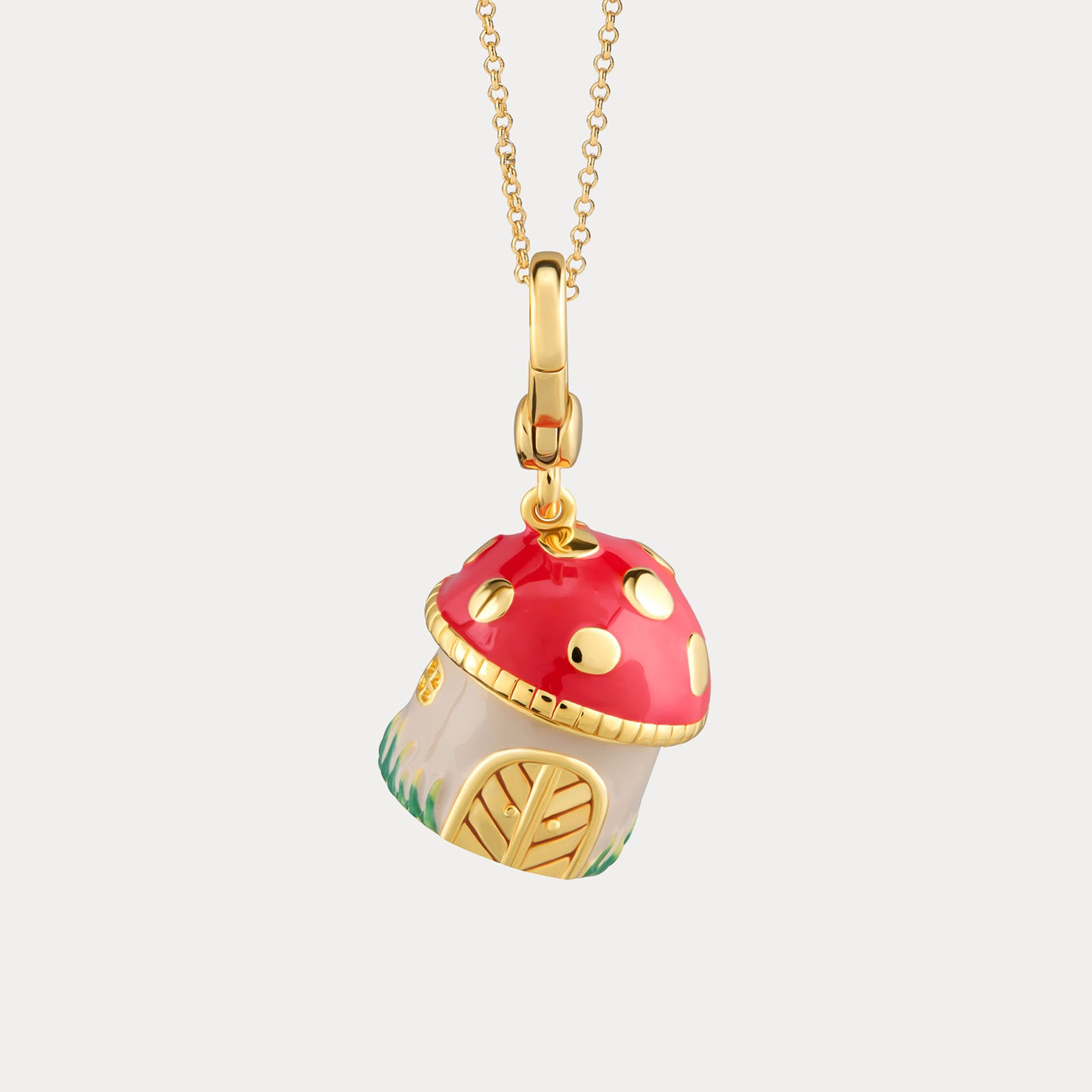 Squirrel Mushroom Locket Necklace