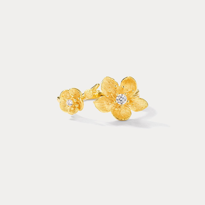 Selenichast Gold Flower Ring