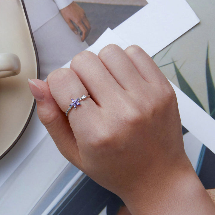 Purple Flower Ring