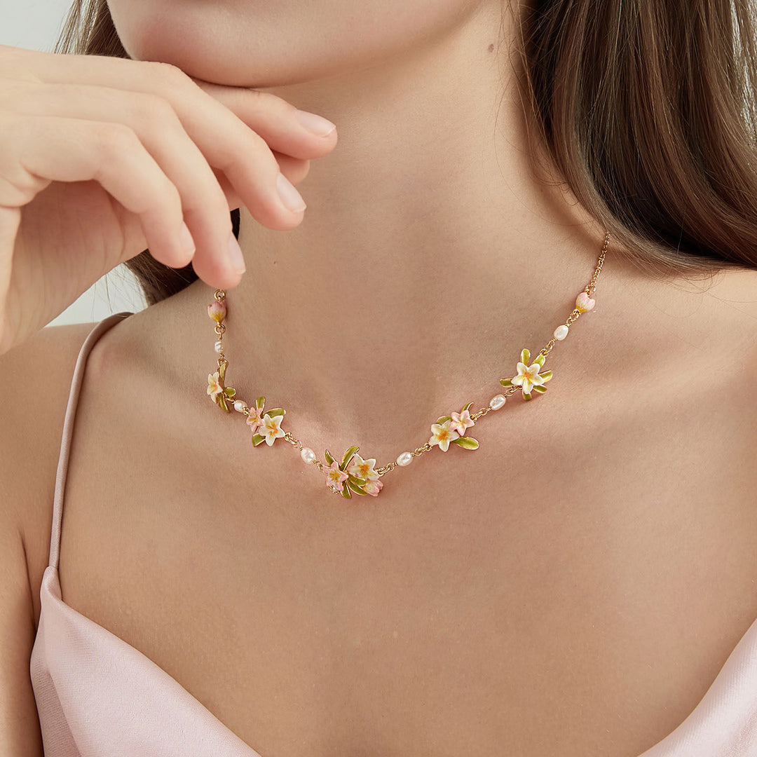 Selenichast Plumeria Necklace Gifts for Women