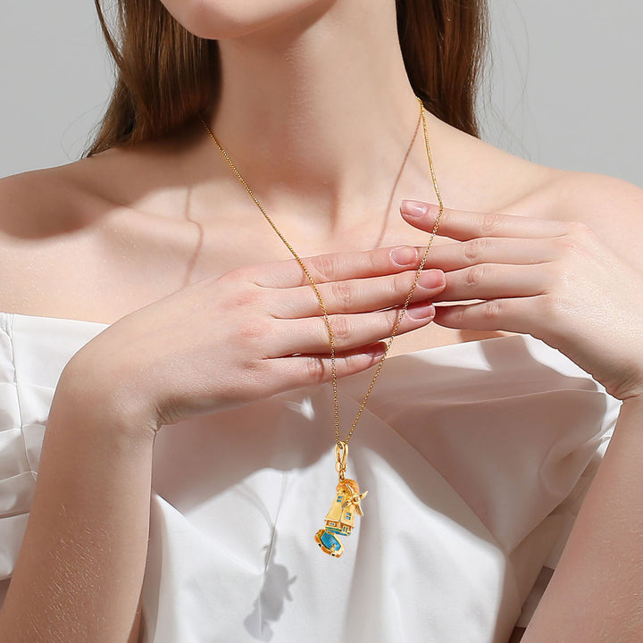 Dutch Windmill Locket Necklace Gift for Her