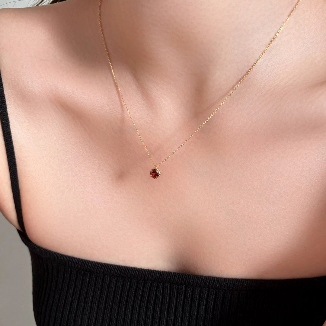 Red Cushion Necklace