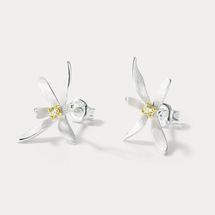 Silver Osmanthus Stud Earrings Gift