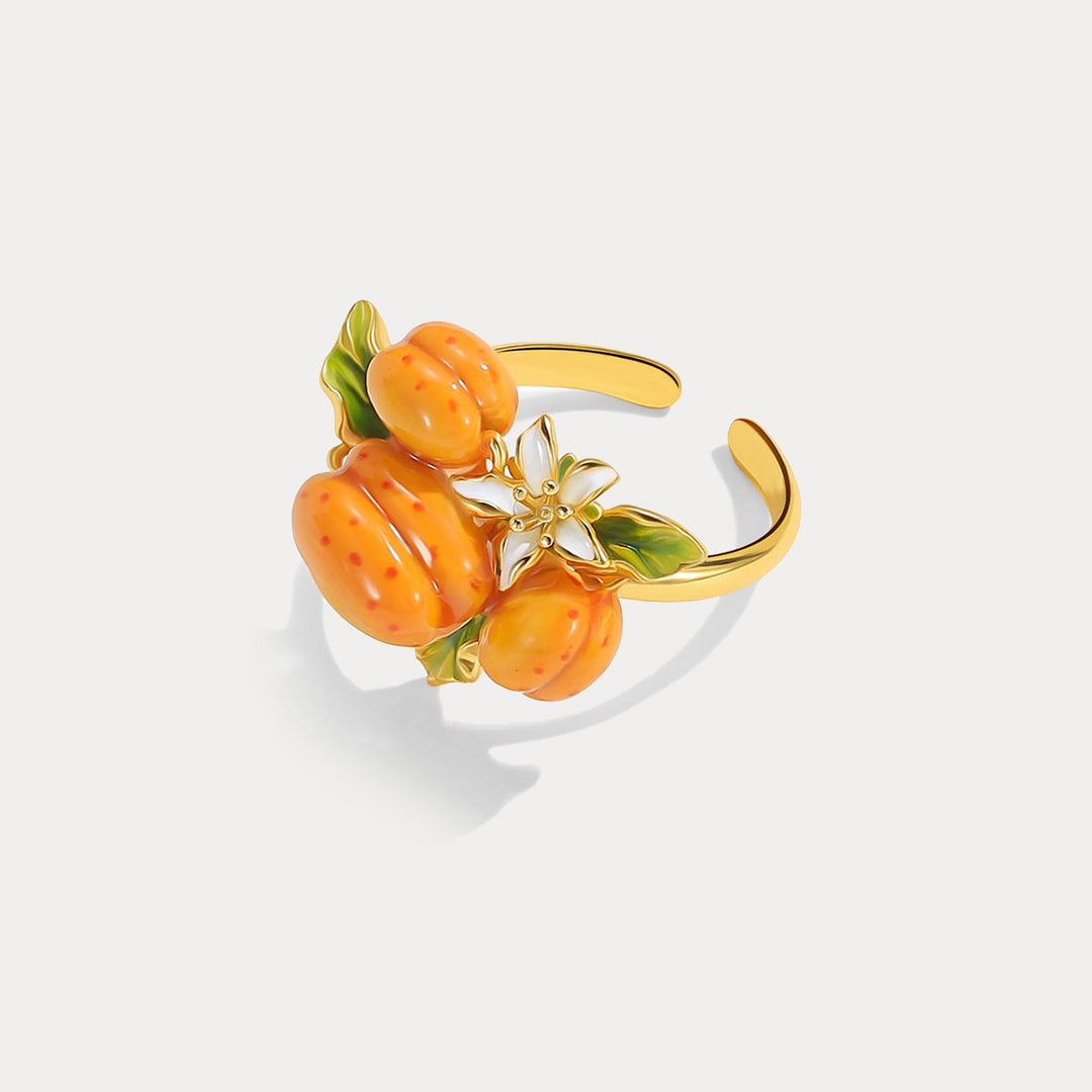 Golden Plum Blossom Ring