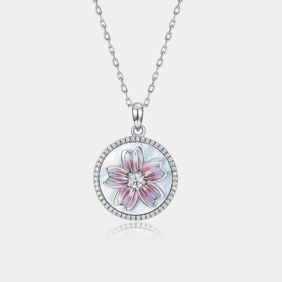Selenichast Sakura Silver Necklace