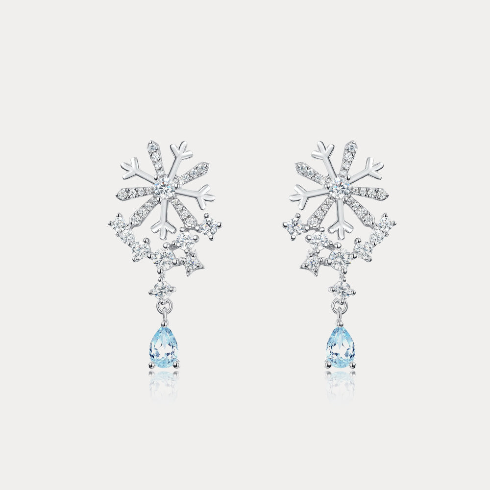 Selenichast Cerulean Snowflake Earrings