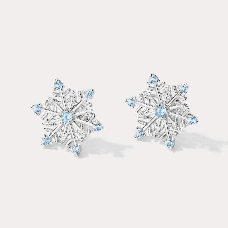 Christmas Silver Snowflake Earrings