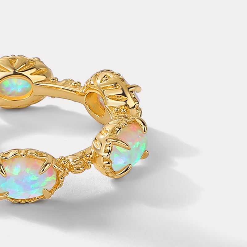 Oval Opal Engagement Ring