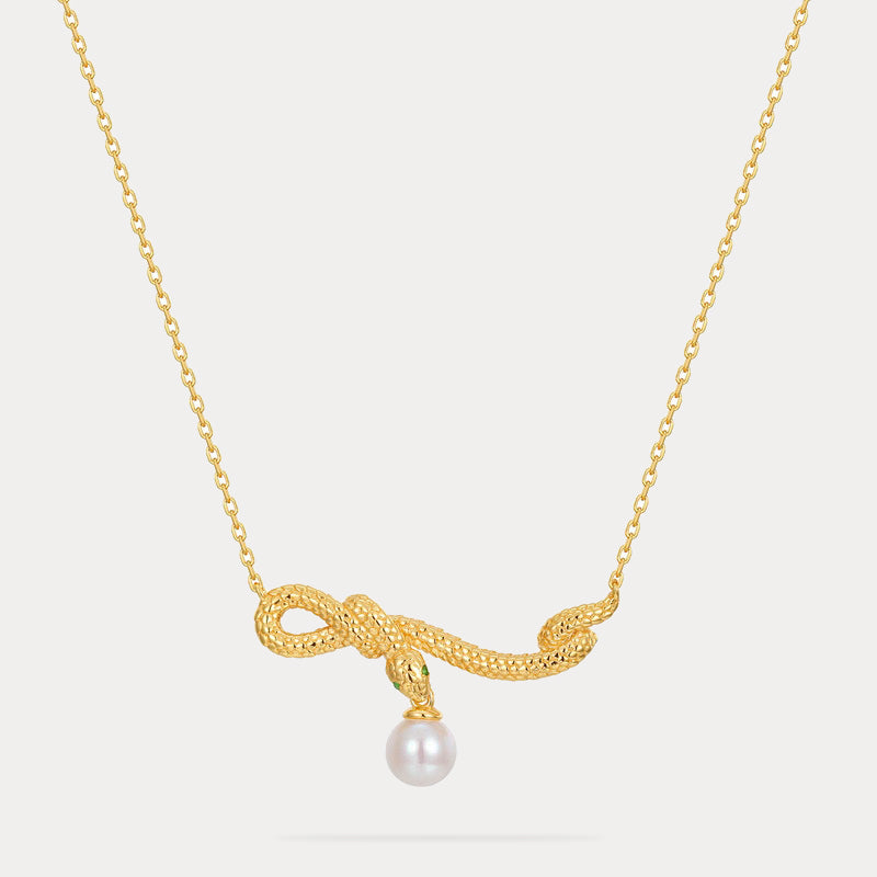 Selenichast Twist Snake Pearl Necklace