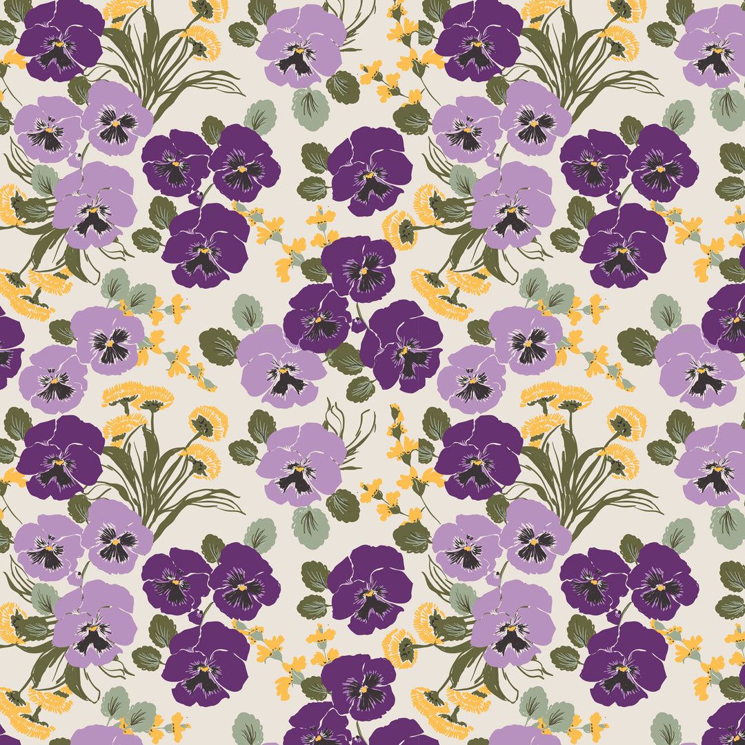 Selenichast Purple Pansy Square Scarf