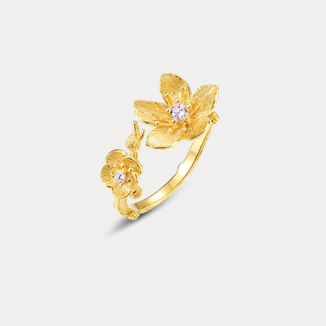 Gold Flowers Ring