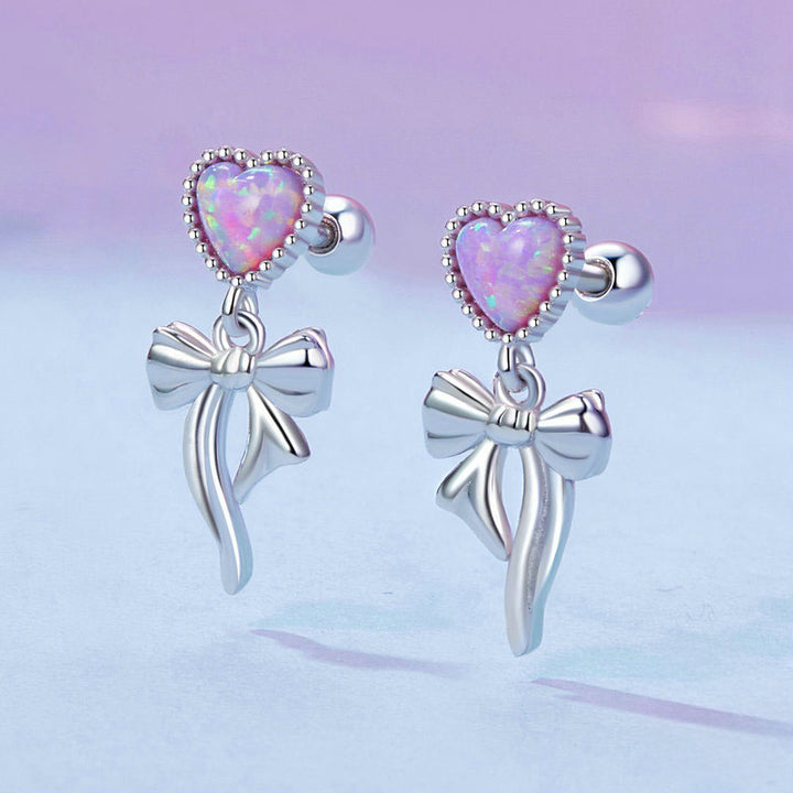 Heart Bow Earrings
