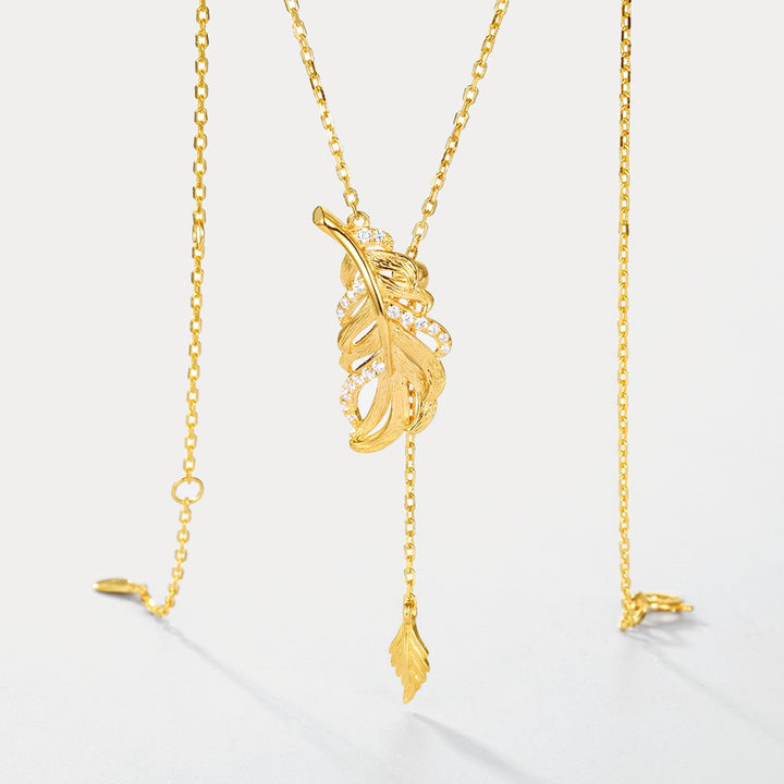 Leaf Lariat Necklace
