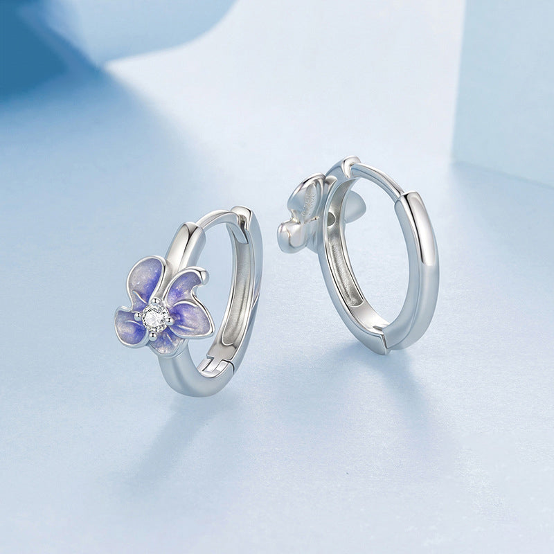 Purple Iris Earrings