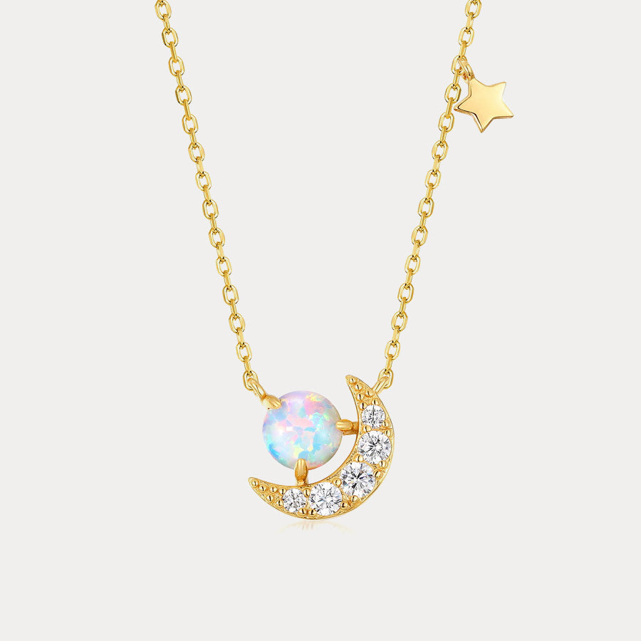 Selenichast Opal Moon Necklace