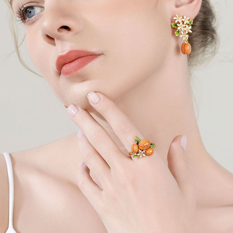 Golden Plum Blossom Ring