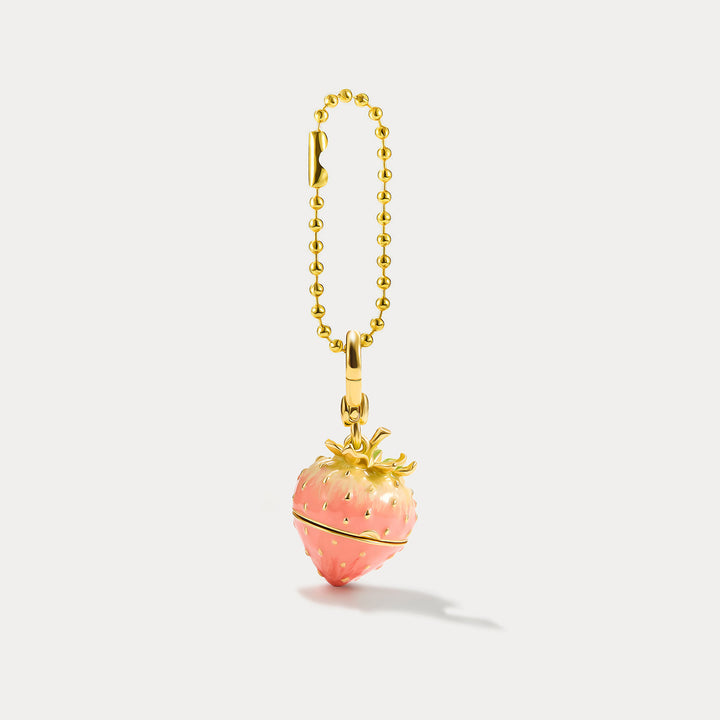 Selenichast Strawberry Rabbit Locket Necklace