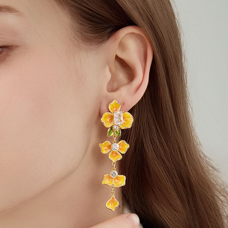 Selenichast Gold Drop Earrings