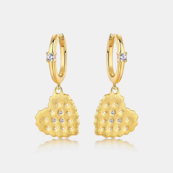 Selenichast Heart Cookie Hoop Earrings
