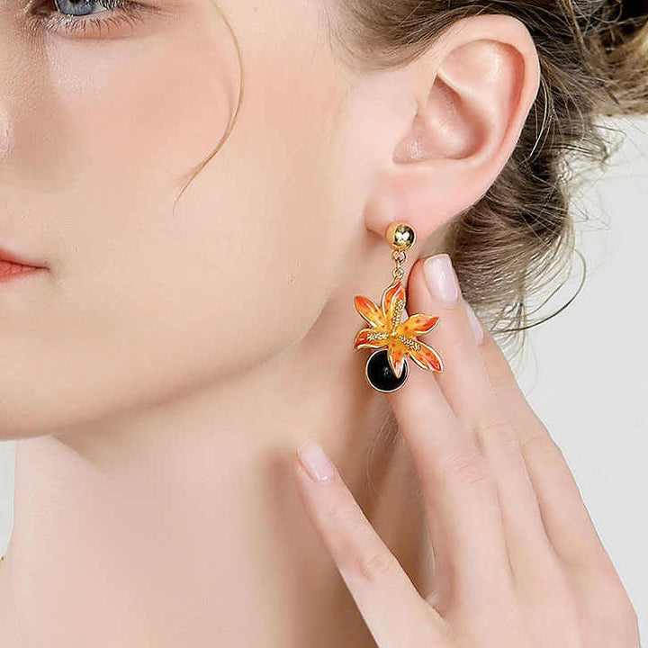 Leopard Flower Earrings