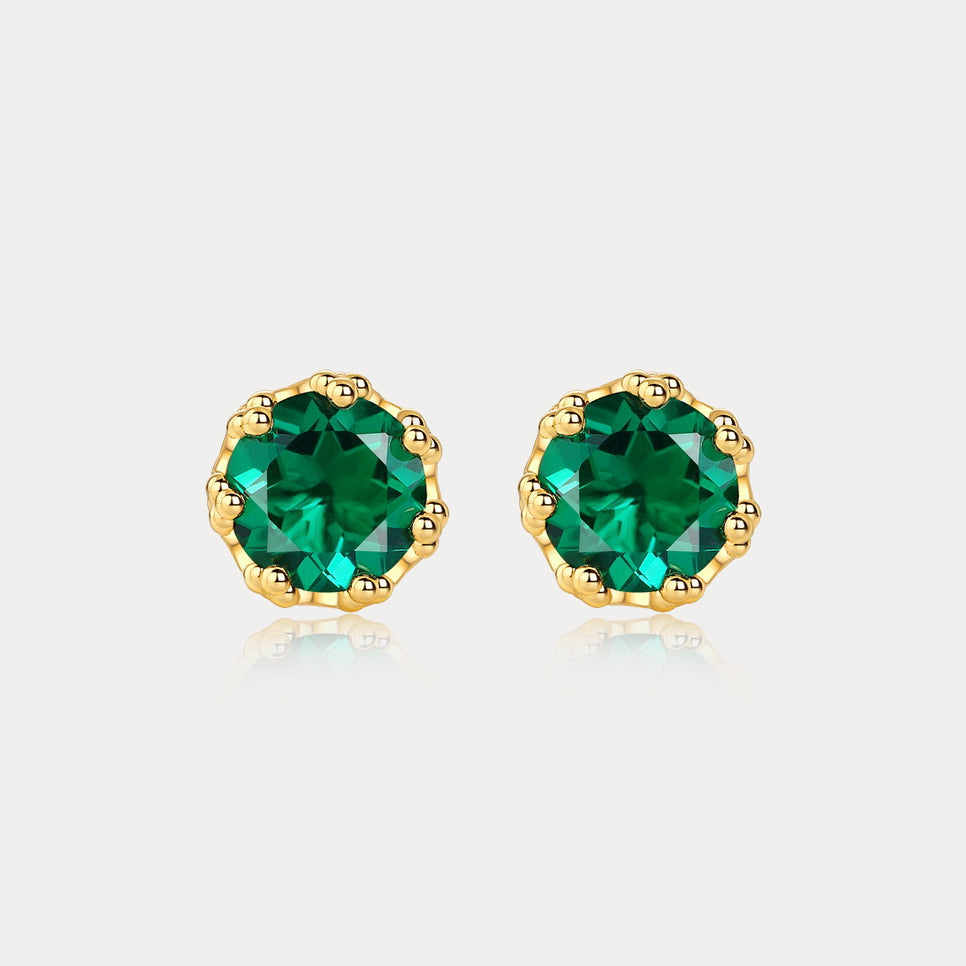 Selenichast Emerald Stud Earrings
