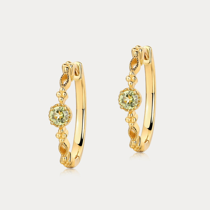 Selenichast Peridot Hoop Earrings