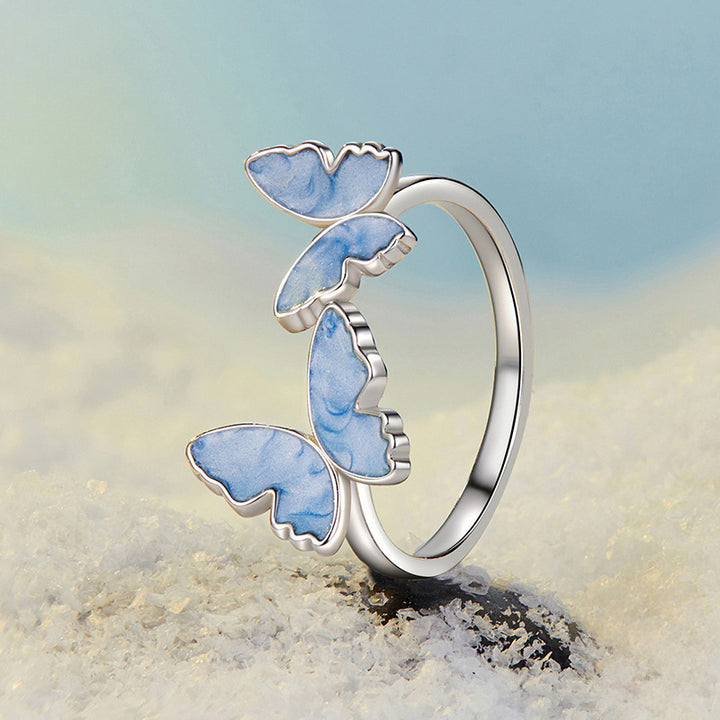 Blue Butterfly Ring