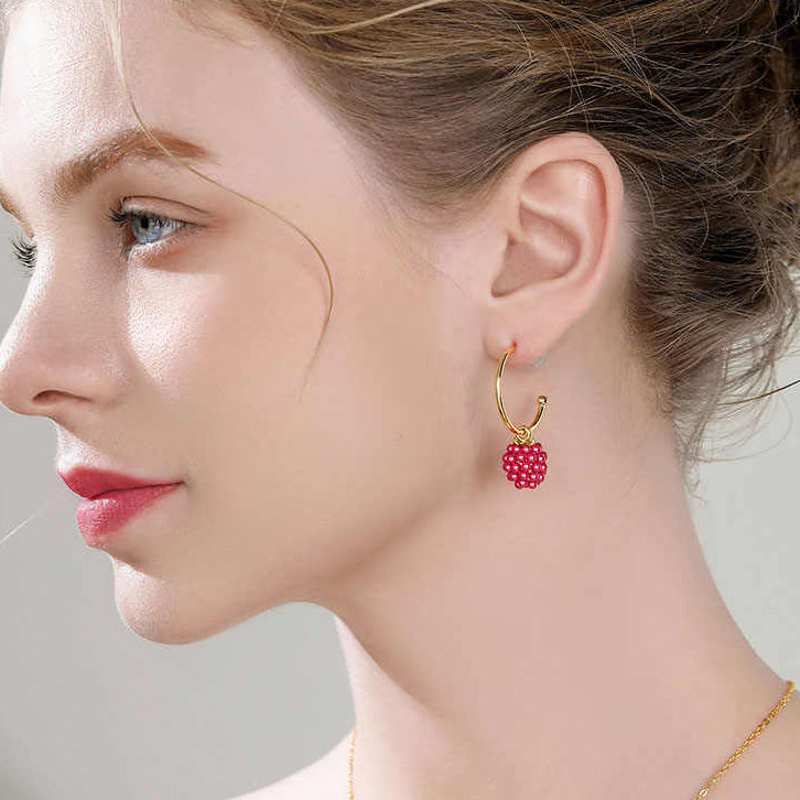 Raspberry Earrings