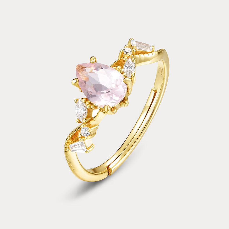 Selenichast Pear Pink Crystal Ring
