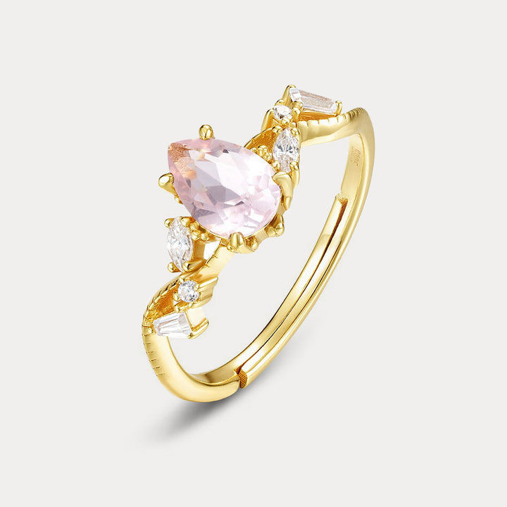Selenichast Pear Pink Crystal Ring