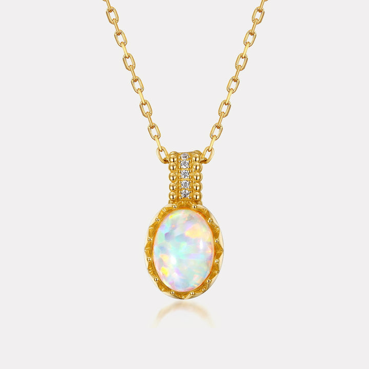 Gold Opal Necklace