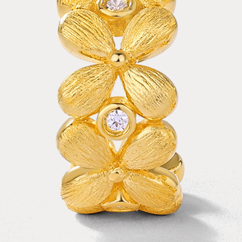 Gold Osmanthus Flower Earrings