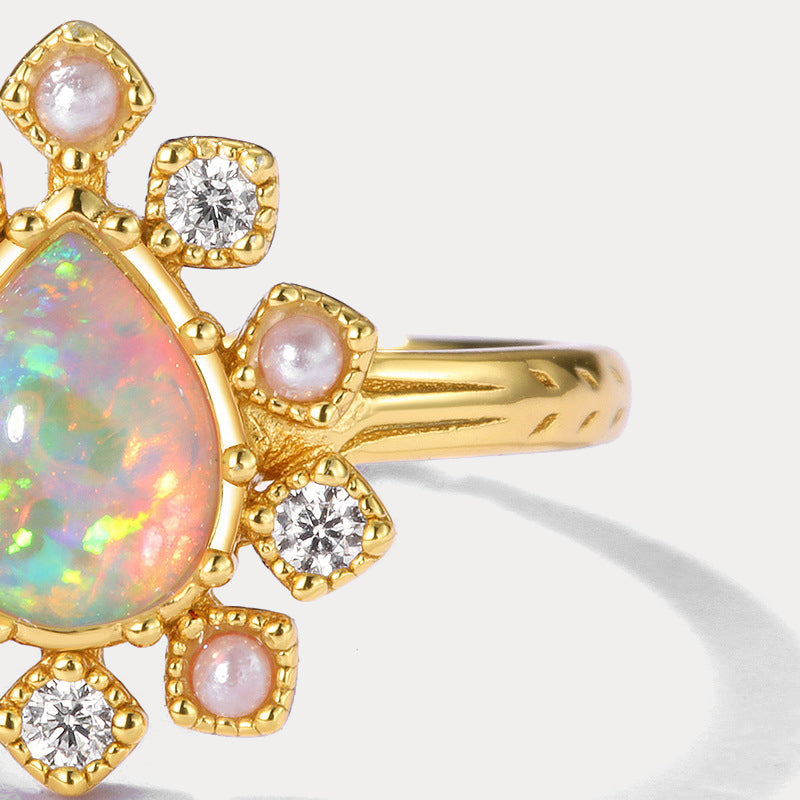 Vintage Opal Fashion Ring