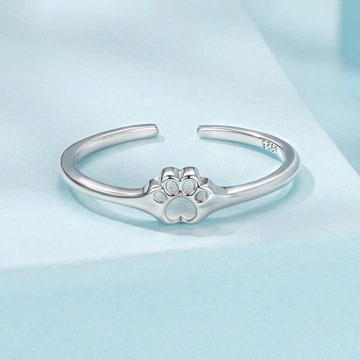 Silver Cat Paw Ring