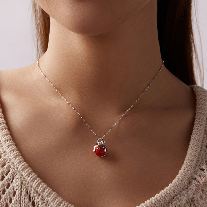 Christmas Apple Locket Necklace