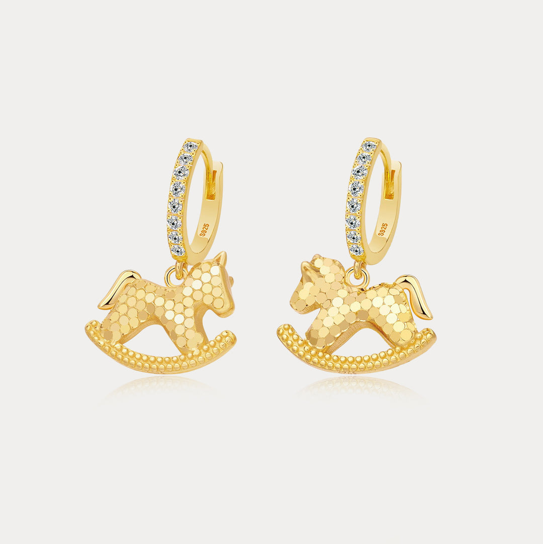 Selenichast Rocking Horse Hoop Earrings