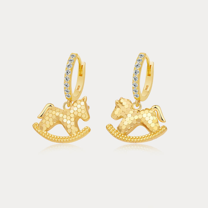 Selenichast Rocking Horse Hoop Earrings
