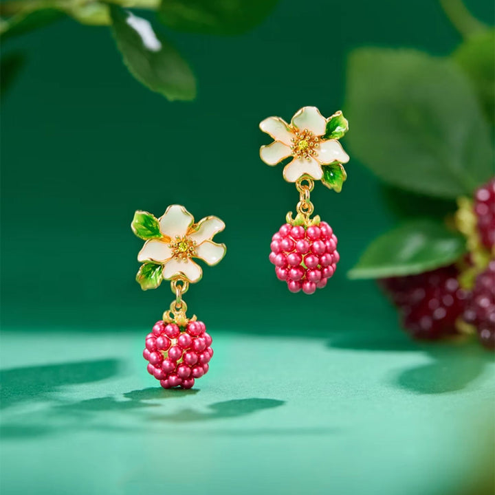 Selenichast Raspberry Stud Earrings