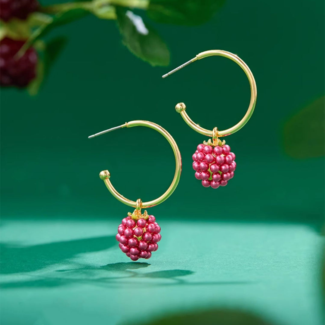 Raspberry Earrings