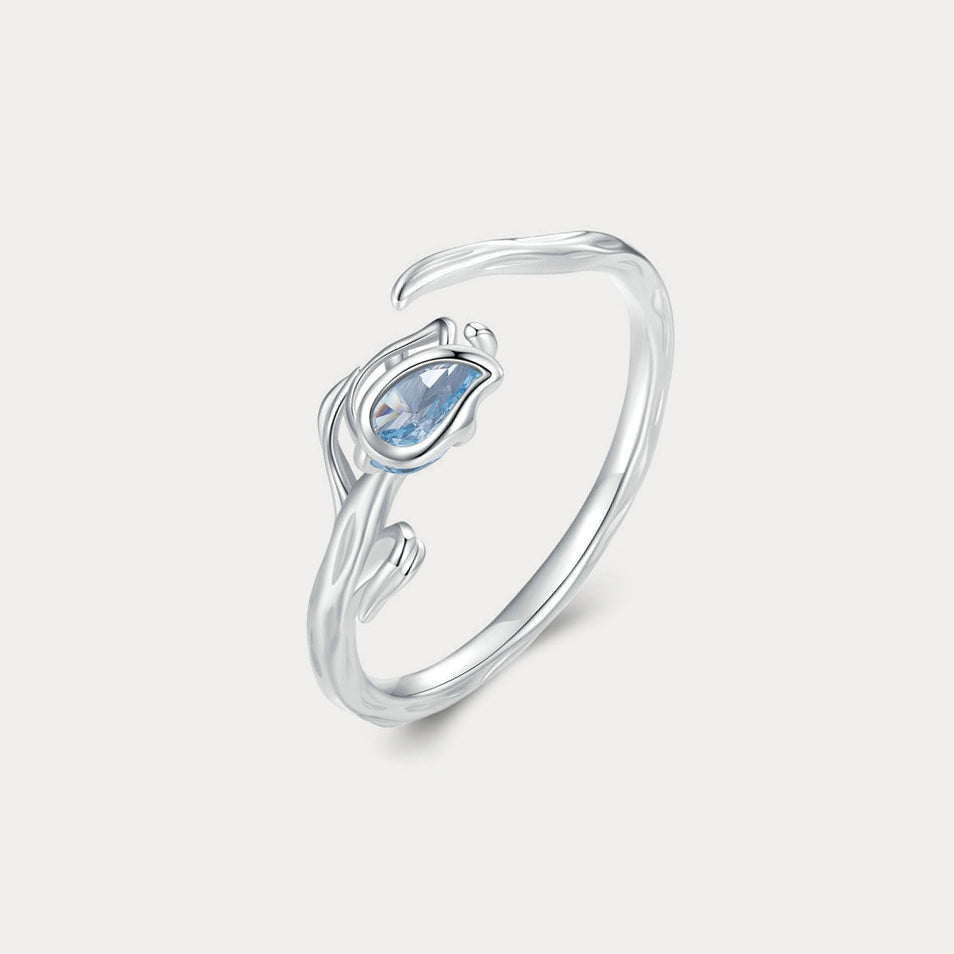 Selenichast Silver Tulip Ring
