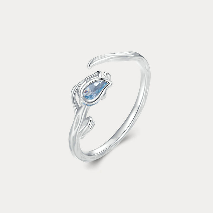Selenichast Silver Tulip Ring