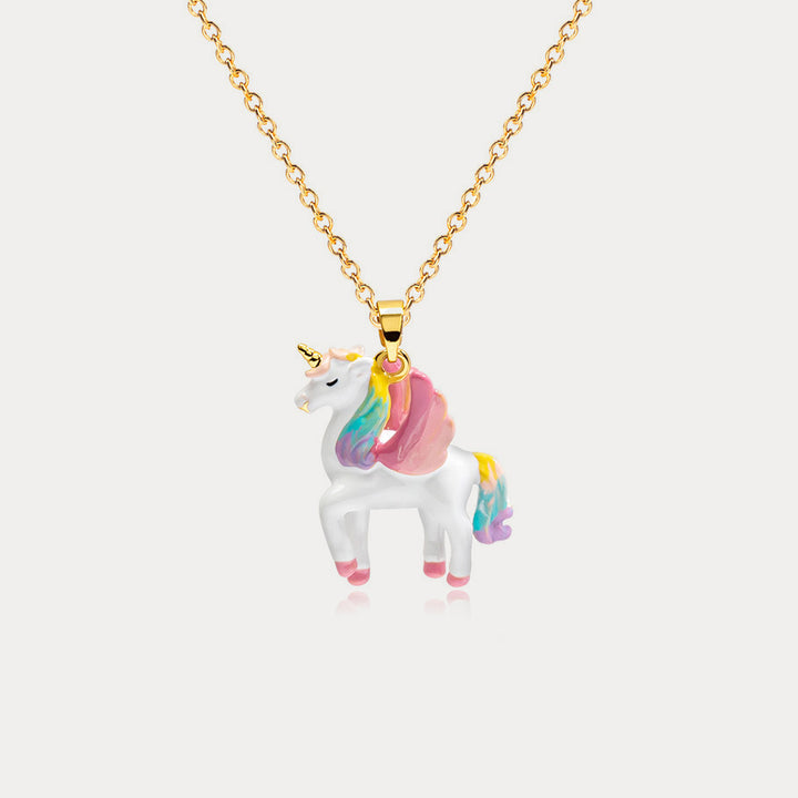 Selenichast Rainbow Unicorn Necklace