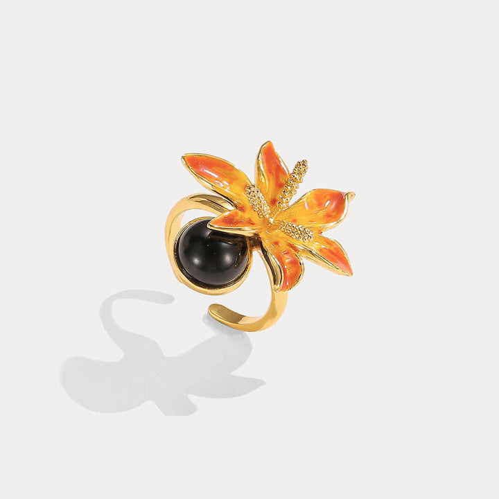 Selenichast Leopard Flower Ring