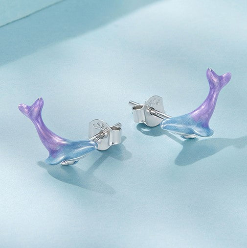 Selenichast Whale Stud Earrings