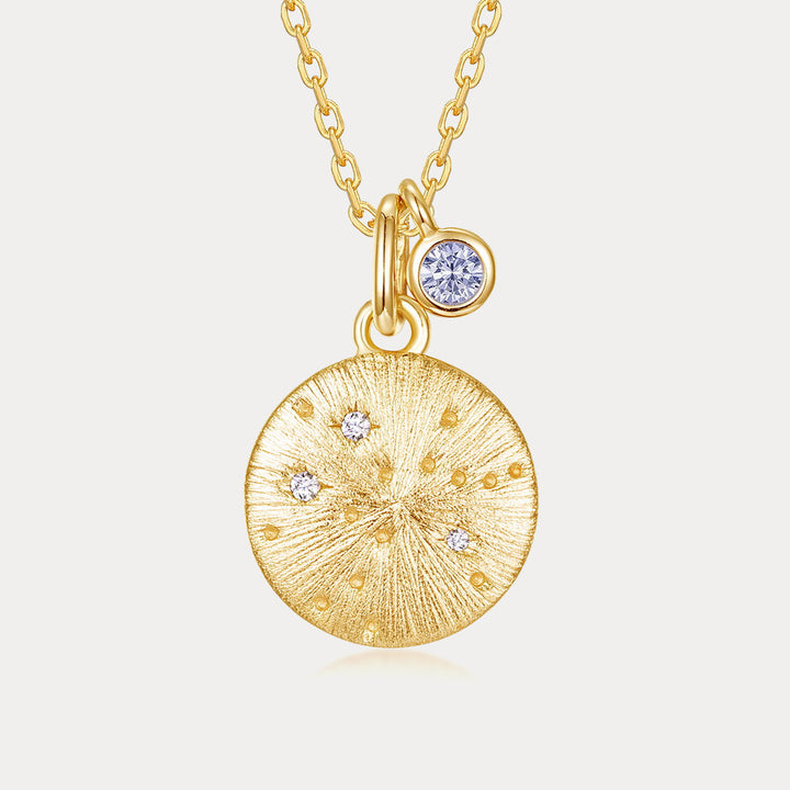 Zodiac Birthstone Necklace-Sagittarius&Tanzanite
