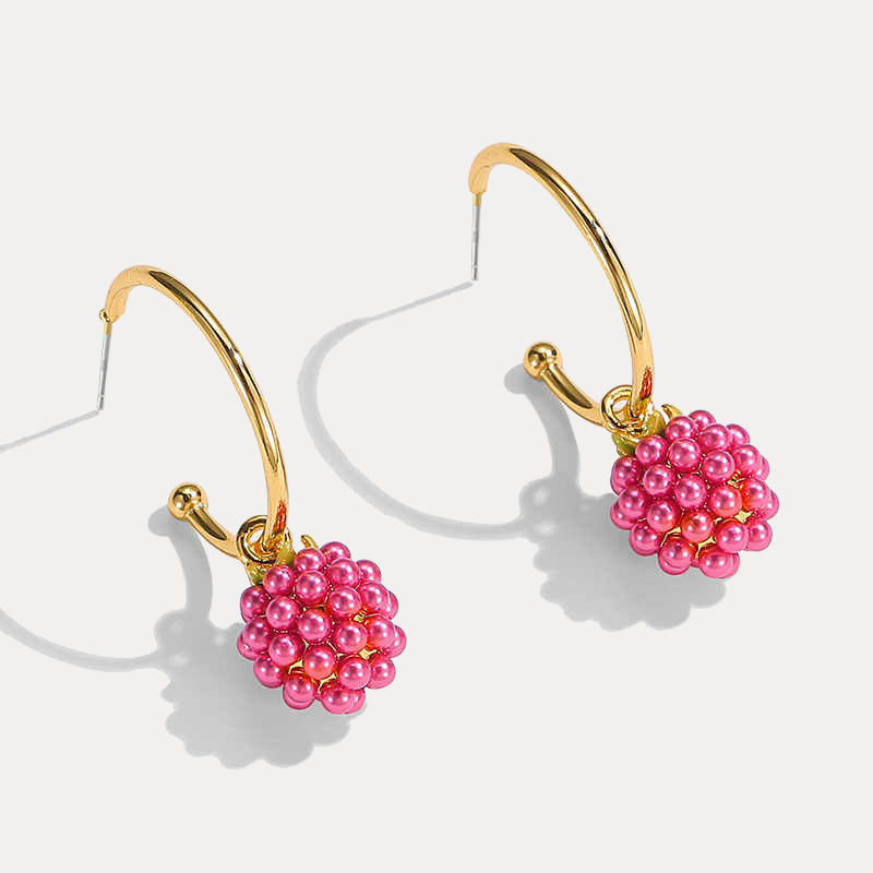 Raspberry Earrings