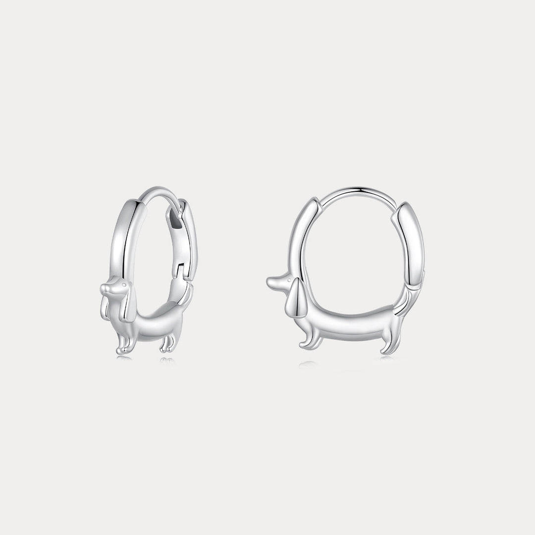 Selenichast Dachshund Hoop Earrings