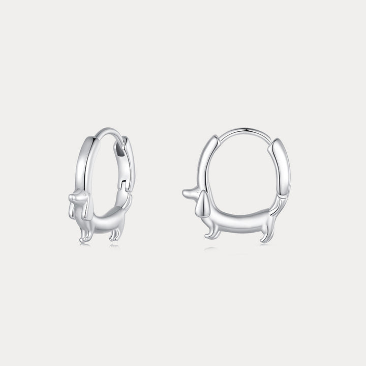 Selenichast Dachshund Hoop Earrings