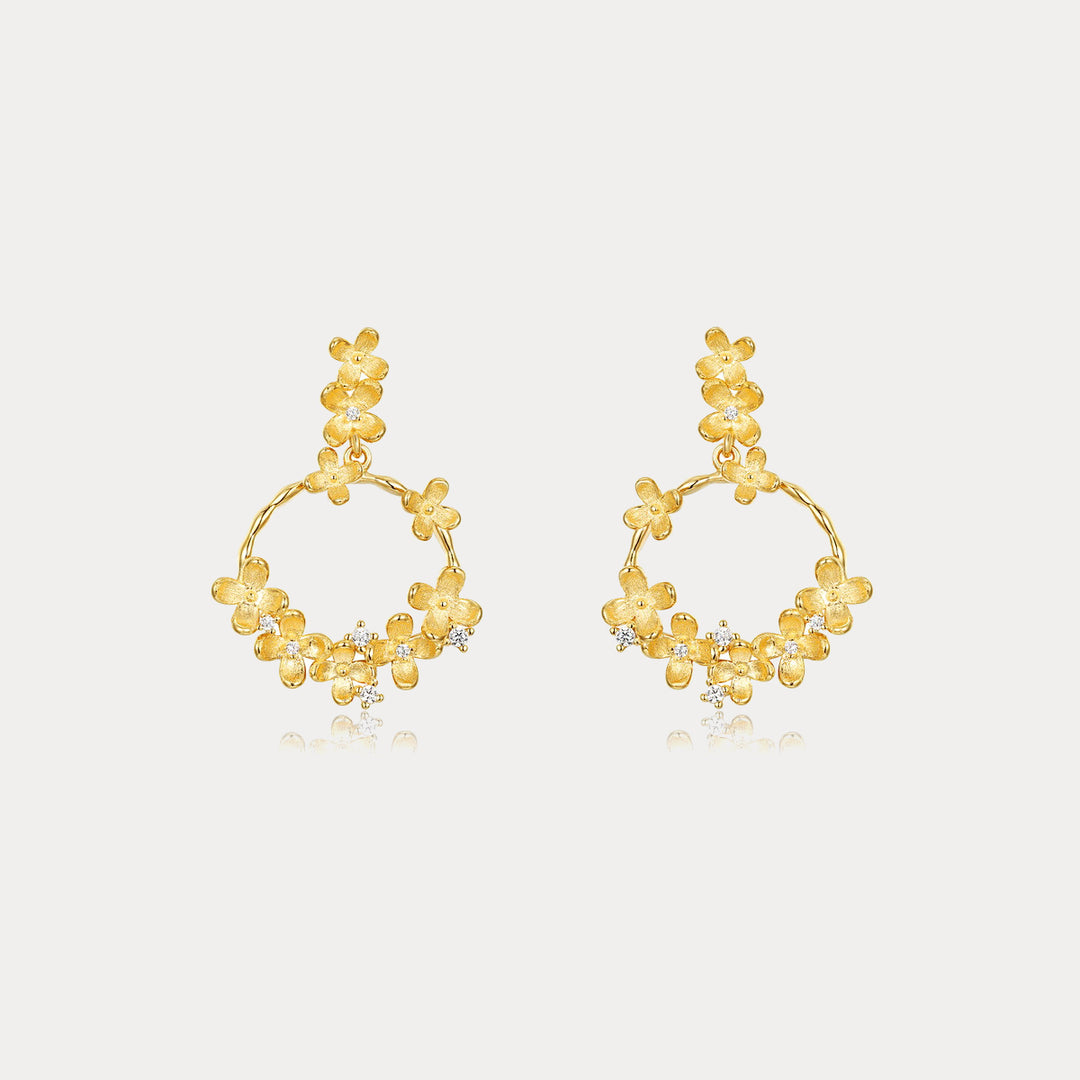 Selenichast Osmanthus Flower Dangle Earrings