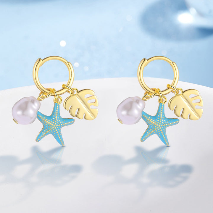 Starfish Huggie Earrings 